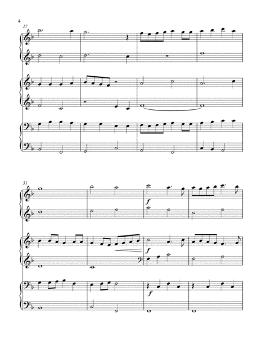 Simple Gifts (1 piano, 6 hands trio) Piano Trio scores gallery preview page 5