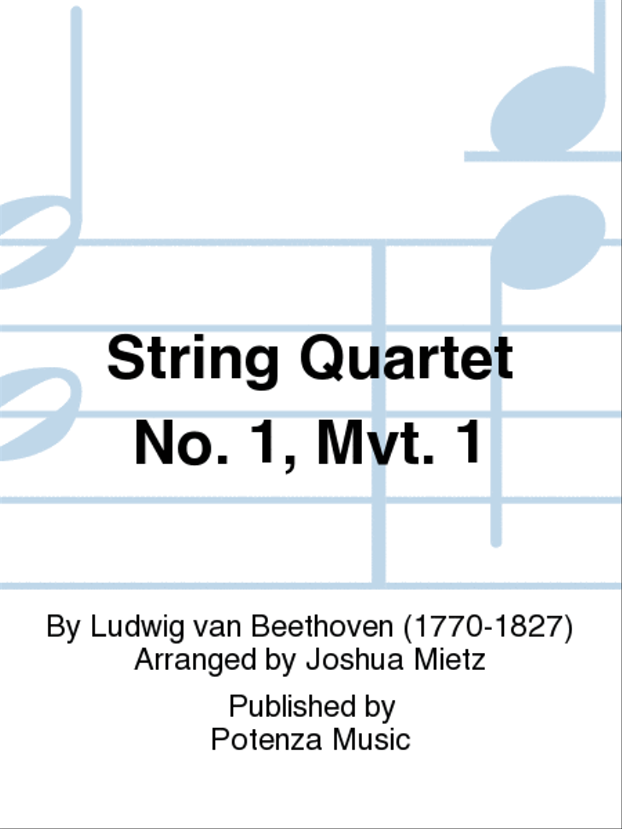 String Quartet No. 1, Mvt. 1 Choir scores gallery preview page 1