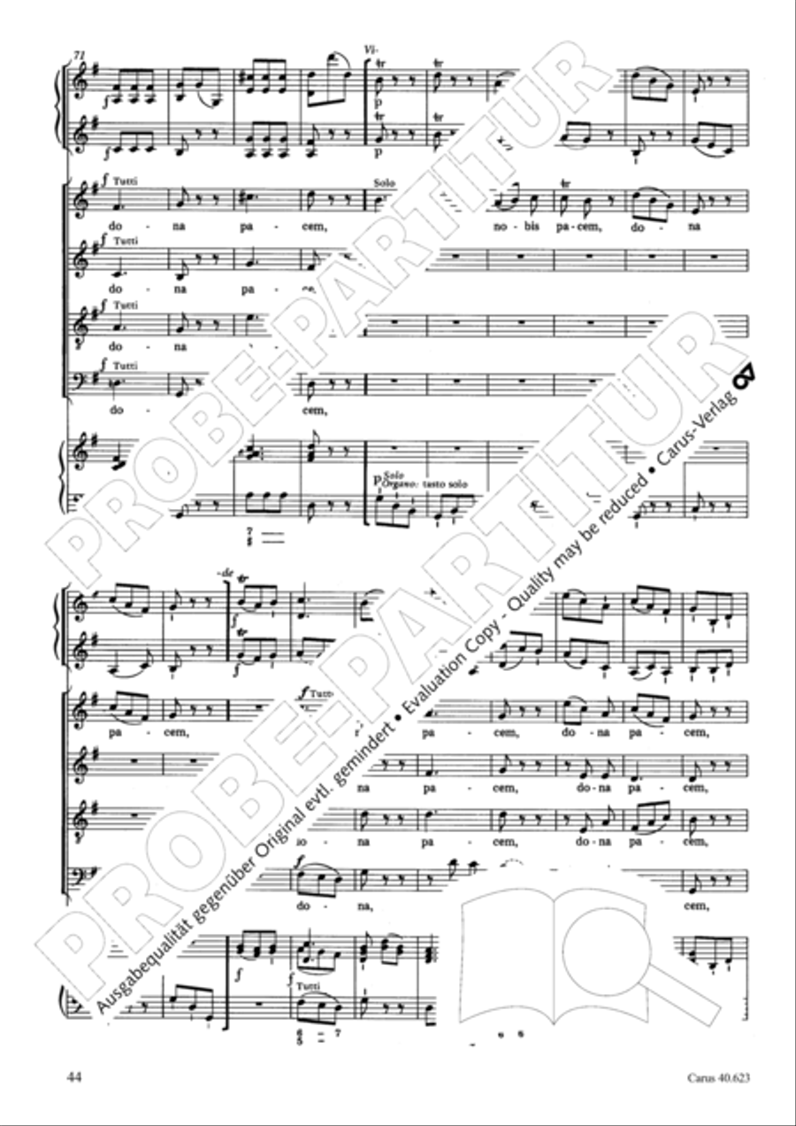 Missa brevis in G major Missa brevis in G major 4-Part scores gallery preview page 45