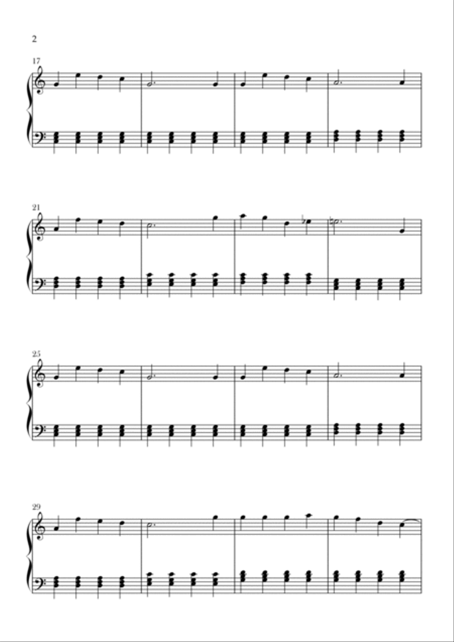 Jingle bells Easy Piano scores gallery preview page 2