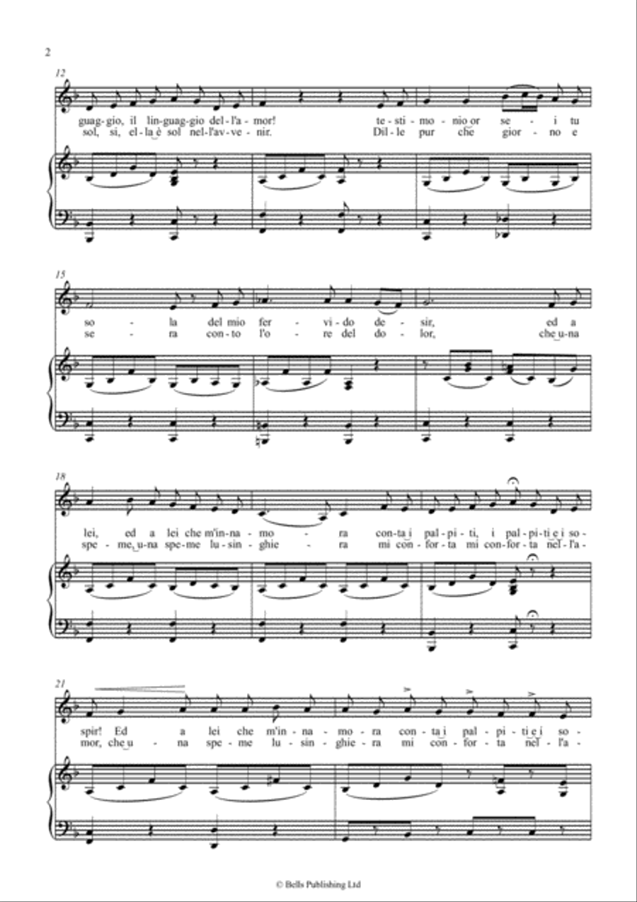 Vaga luna (F Major) Vaga luna (F Major) Voice Solo scores gallery preview page 2