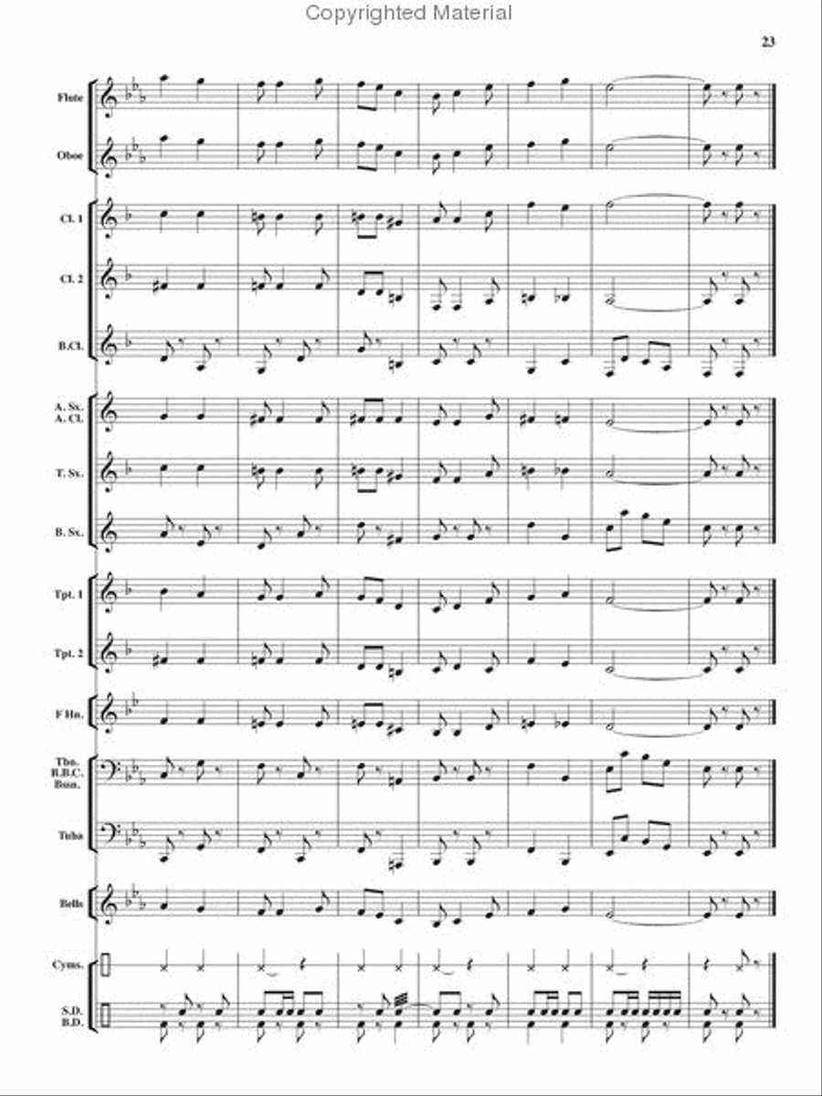 Heroes On Parade Concert Band scores gallery preview page 22