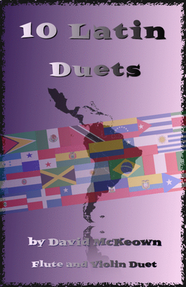 Book cover for 10 Latin Duets, for Flute and Violin