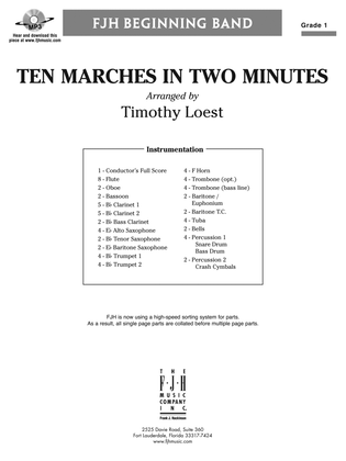Ten Marches in Two Minutes: Score