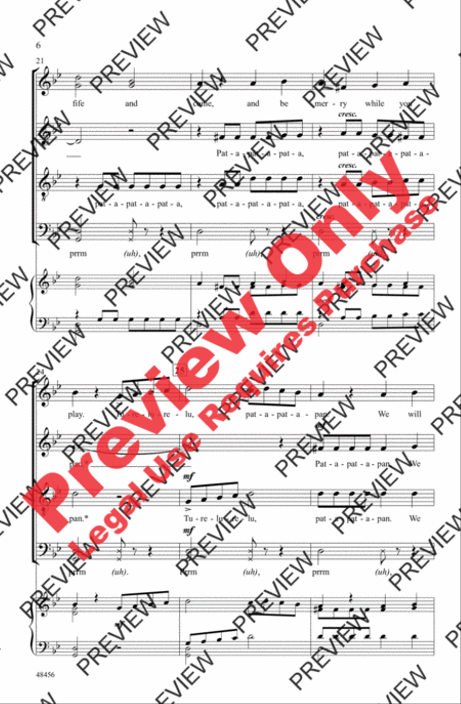 A Festive Pat-A-Pan A Festive Pat-A-Pan 4-Part scores gallery preview page 6