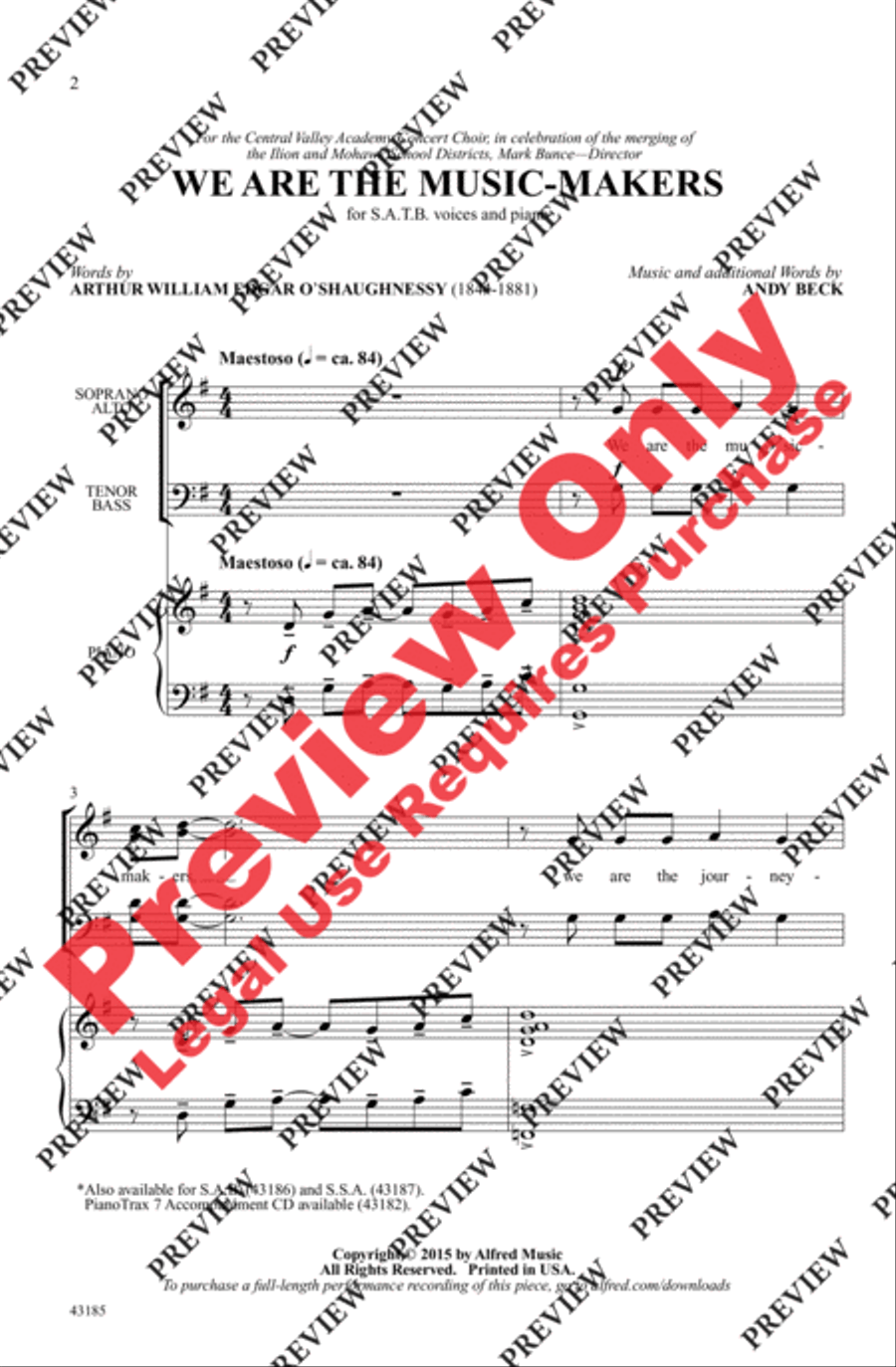 We Are the Music-Makers We Are the Music-Makers 4-Part scores gallery preview page 2
