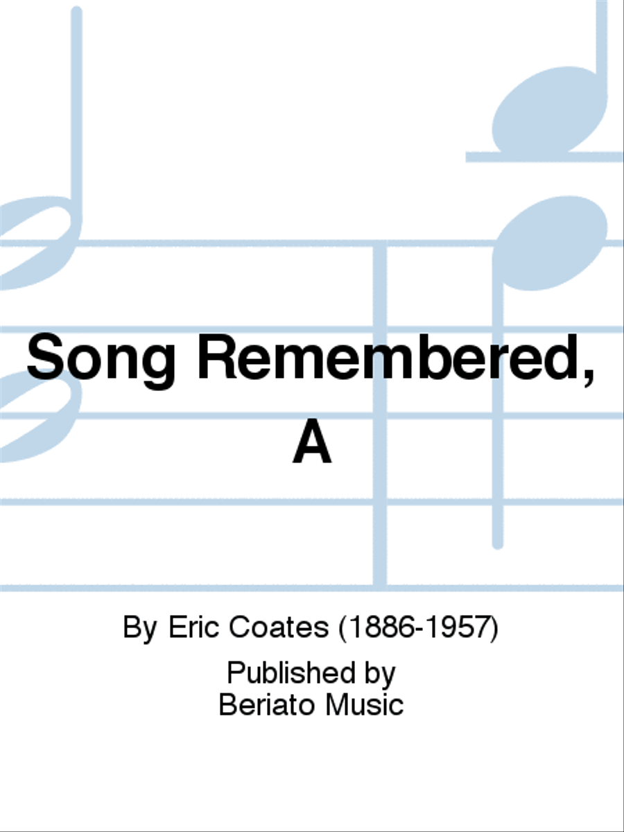 Song Remembered, A Piano, Vocal, Guitar scores gallery preview page 1