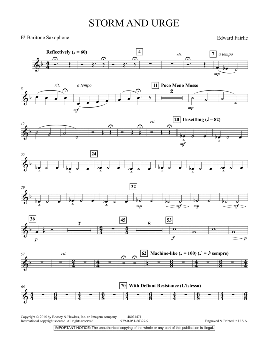 Storm and Urge - Eb Baritone Sax