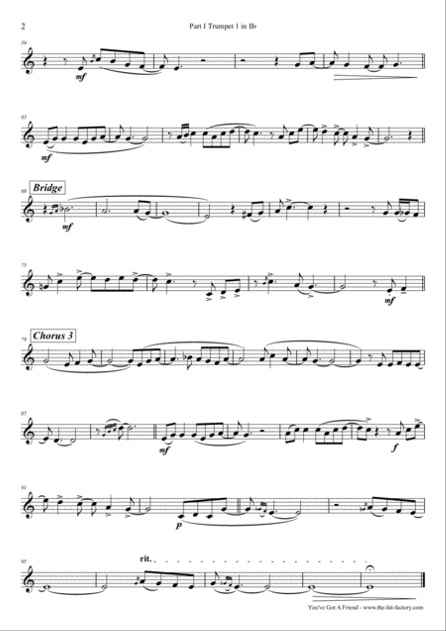 You've Got A Friend Euphonium scores gallery preview page 6