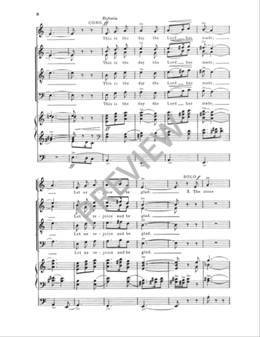 Psalm for Easter 4-Part scores gallery preview page 9