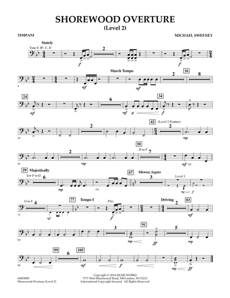 Shorewood Overture (for Multi-level Combined Bands) - Timpani (Level 2)