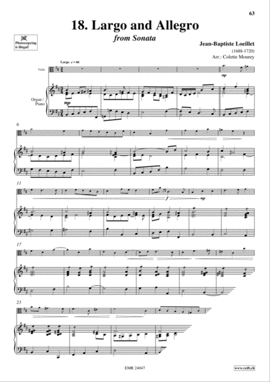40 Greatest Baroque Hits Volume 1 Viola scores gallery preview page 20