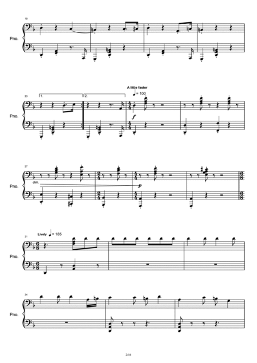 Jack Sparrow Piano Solo scores gallery preview page 2