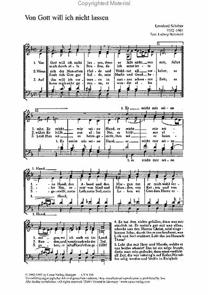 Bach: Was Gott tut; Schroter: Von Gott will ich nicht lassen by Johann Sebastian Bach Voice - Sheet Music