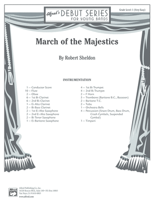 Book cover for March of the Majestics: Score