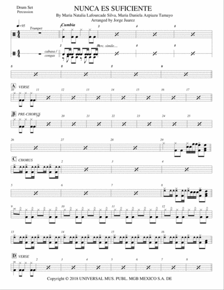 Nunca Es Suficiente Tenor Saxophone scores gallery preview page 3