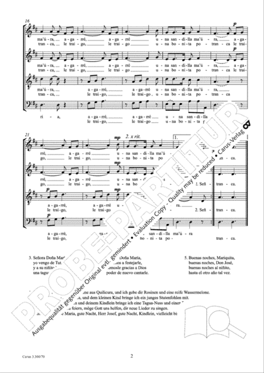 Senora Dona Maria 4-Part scores gallery preview page 3