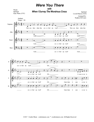 Were You There (with "When I Survey The Wondrous Cross") (SATB)