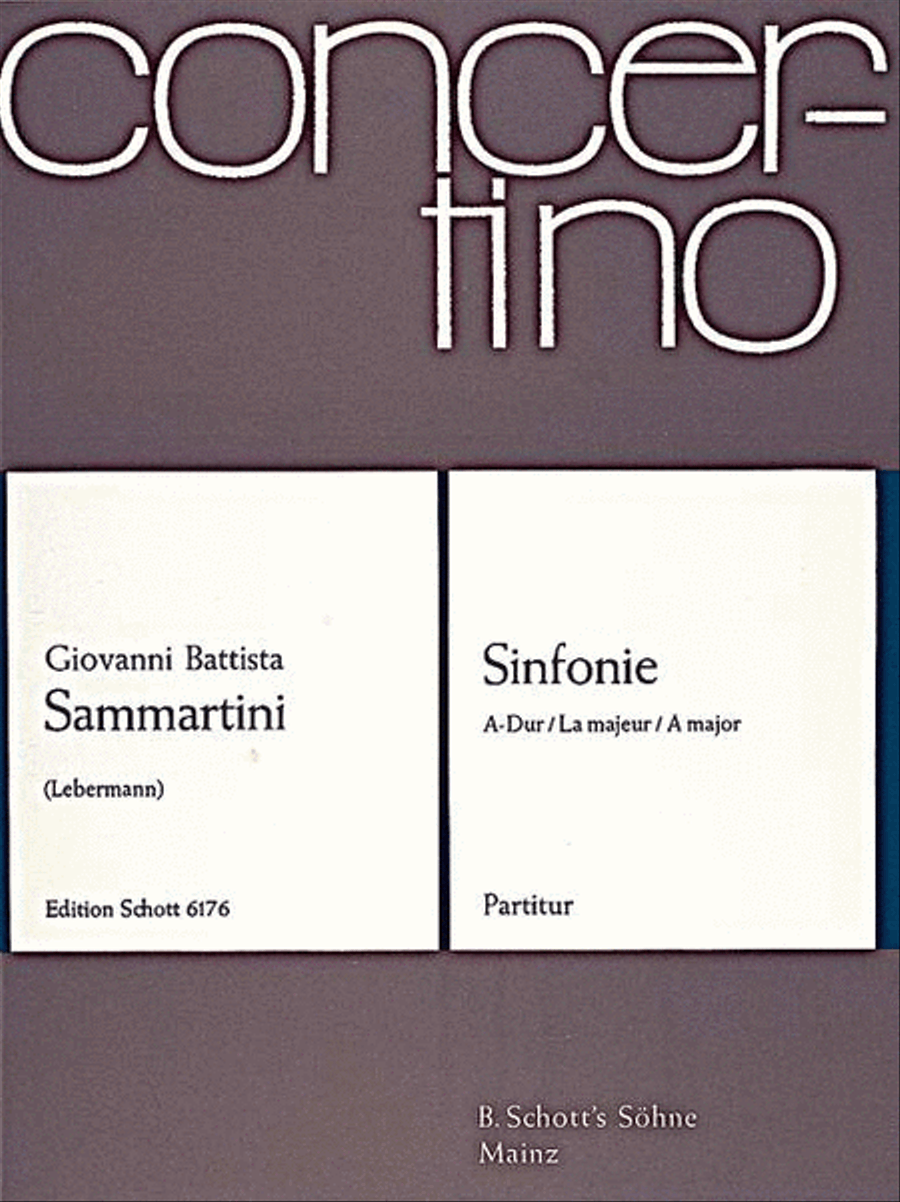 Sinfonia A Major String Orchestra scores gallery preview page 1