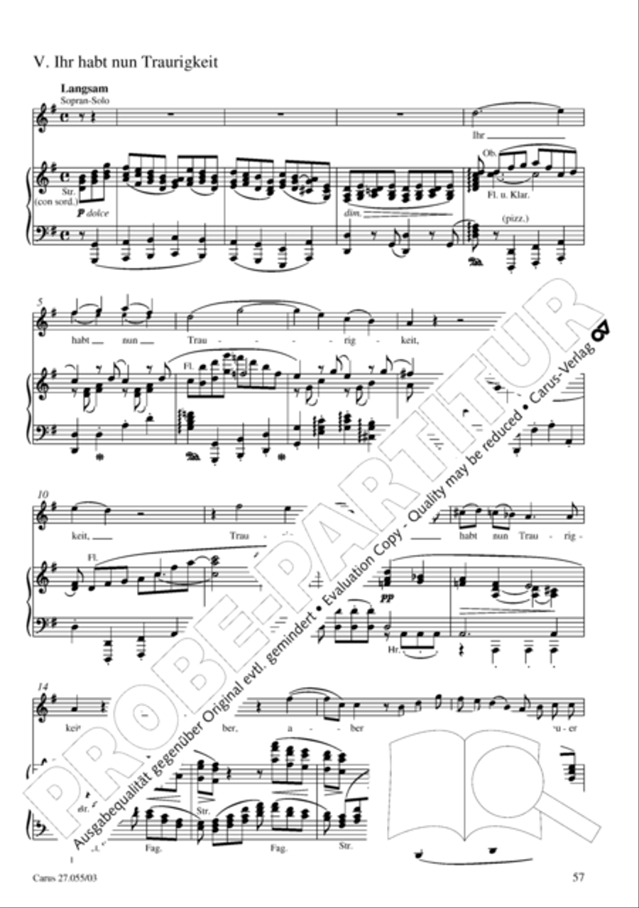 Ein Deutsches Requiem (German Requiem) 4-Part scores gallery preview page 60