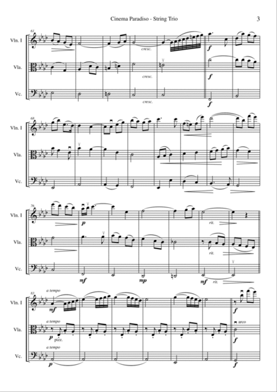 Cinema Paradiso String Trio scores gallery preview page 3