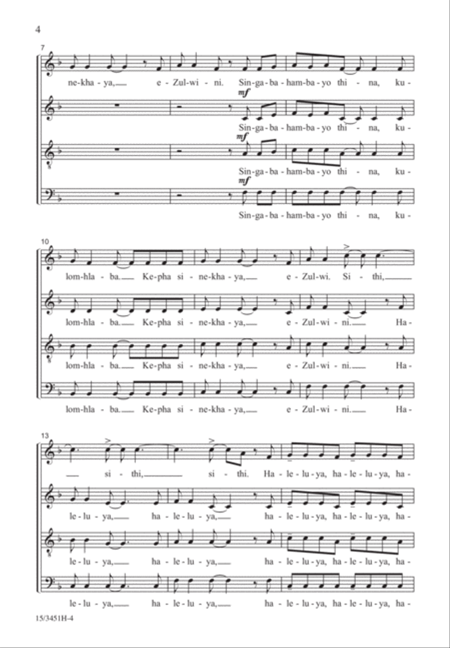 Singabahambayo 4-Part scores gallery preview page 3