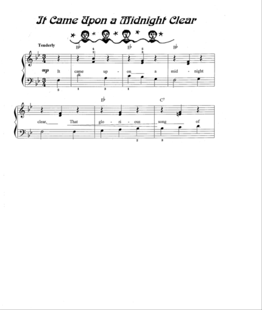 It Came Upon a Midnight Clear Piano Solo scores gallery preview page 1