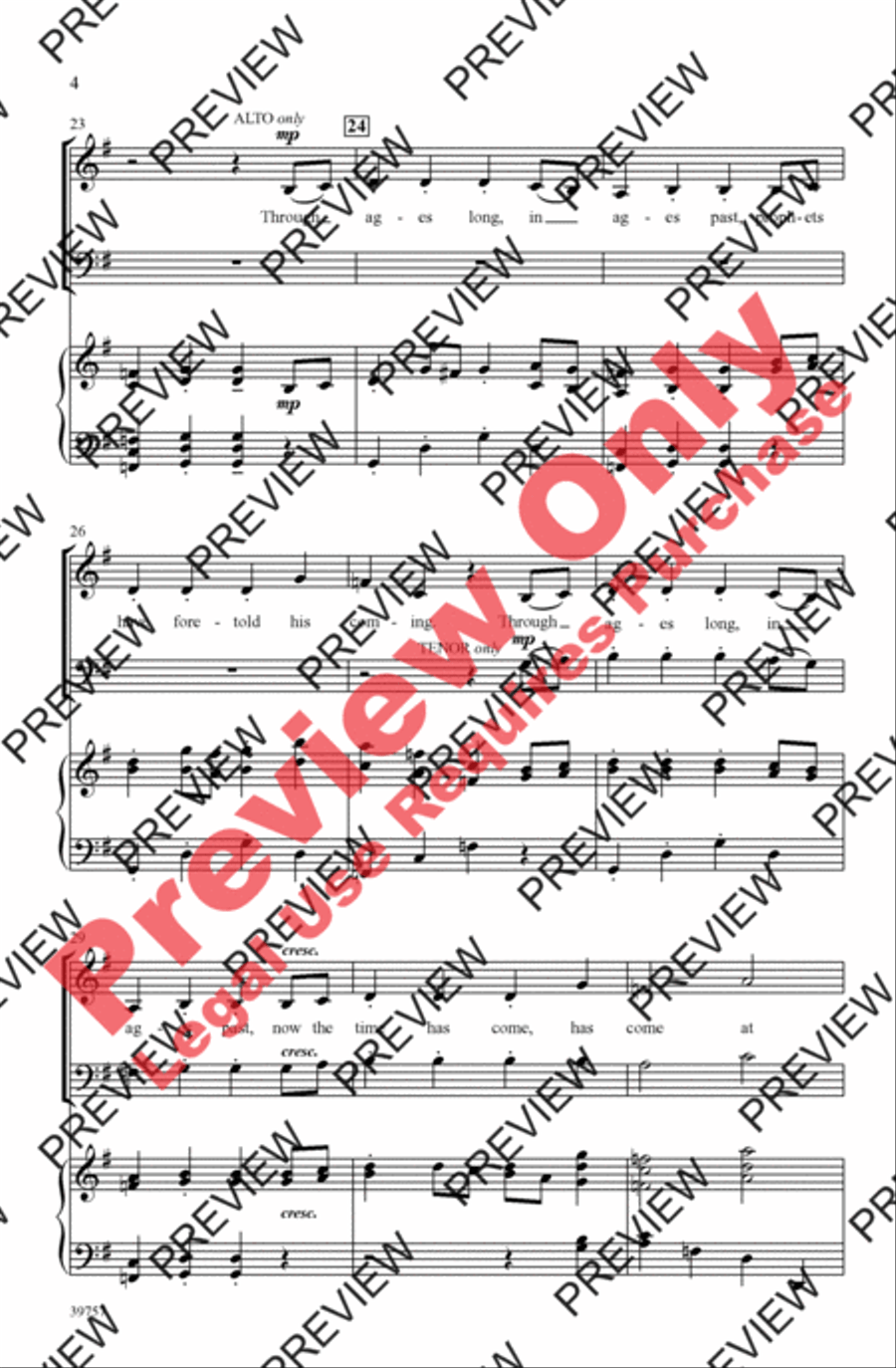 He Is Born 4-Part scores gallery preview page 4