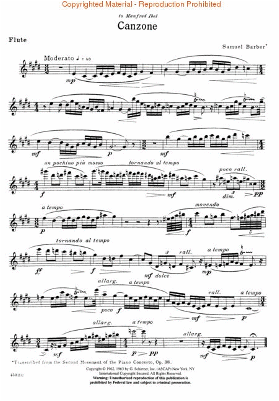 Canzone Flute Solo scores gallery preview page 2