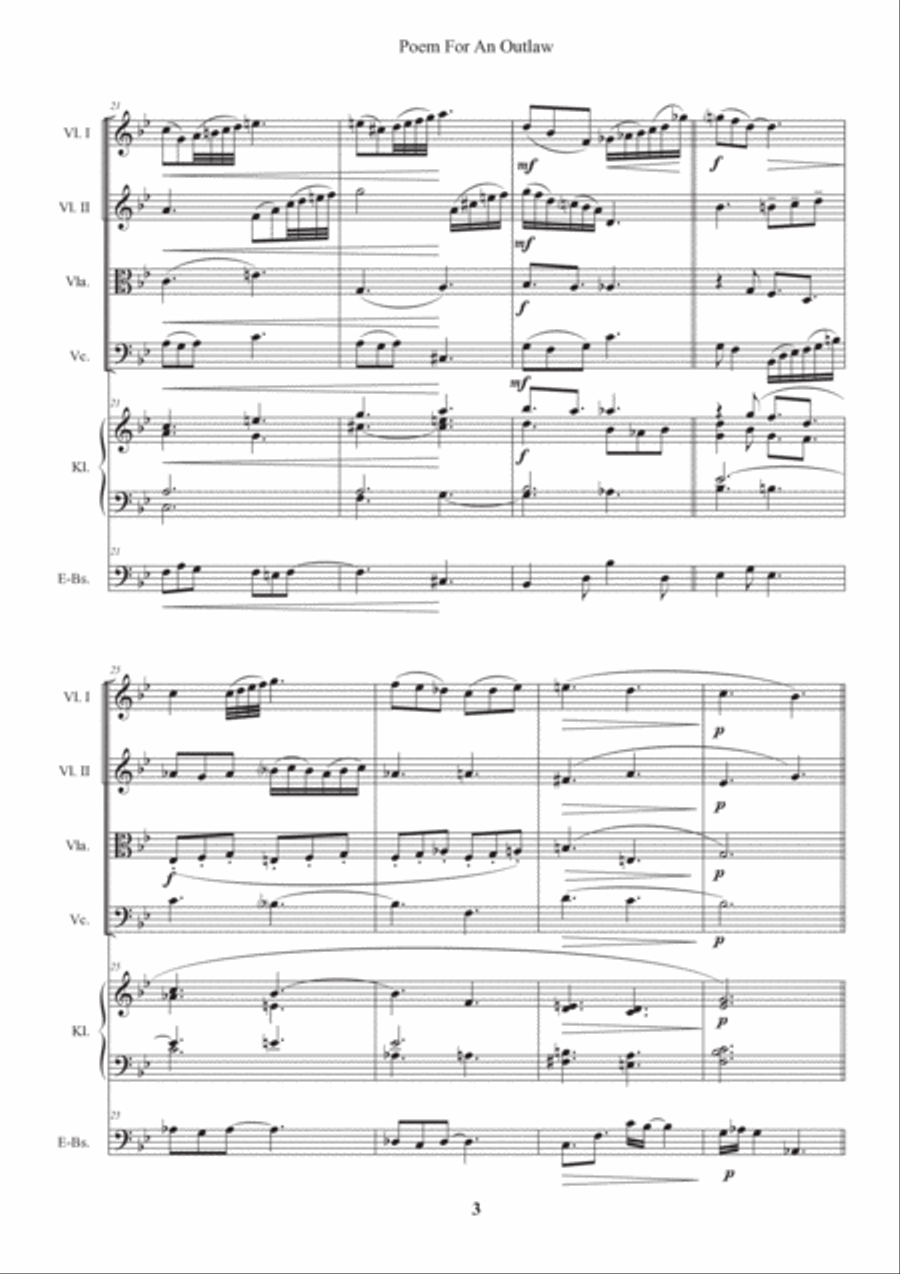 Poem for an Outlaw Poem for an Outlaw Chamber Music scores gallery preview page 3