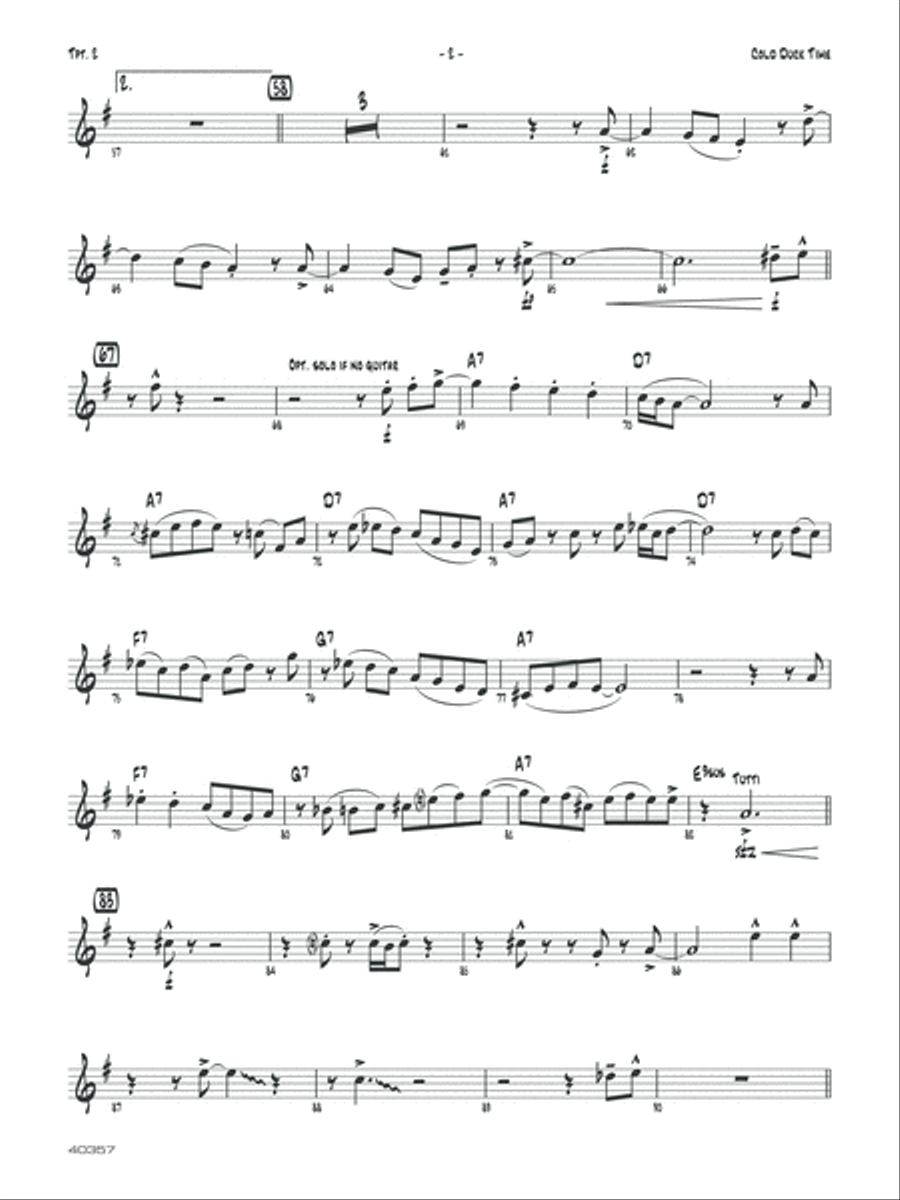 Cold Duck Time: 2nd B-flat Trumpet Jazz Ensemble scores gallery preview page 2