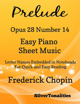 Book cover for Prelude Opus 28 Number 14 Easy Piano Sheet Music