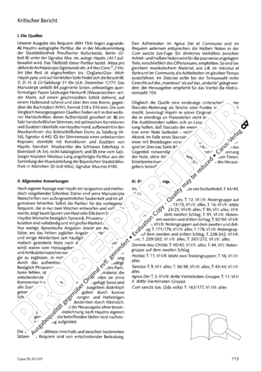 Requiem in C minor 4-Part scores gallery preview page 120