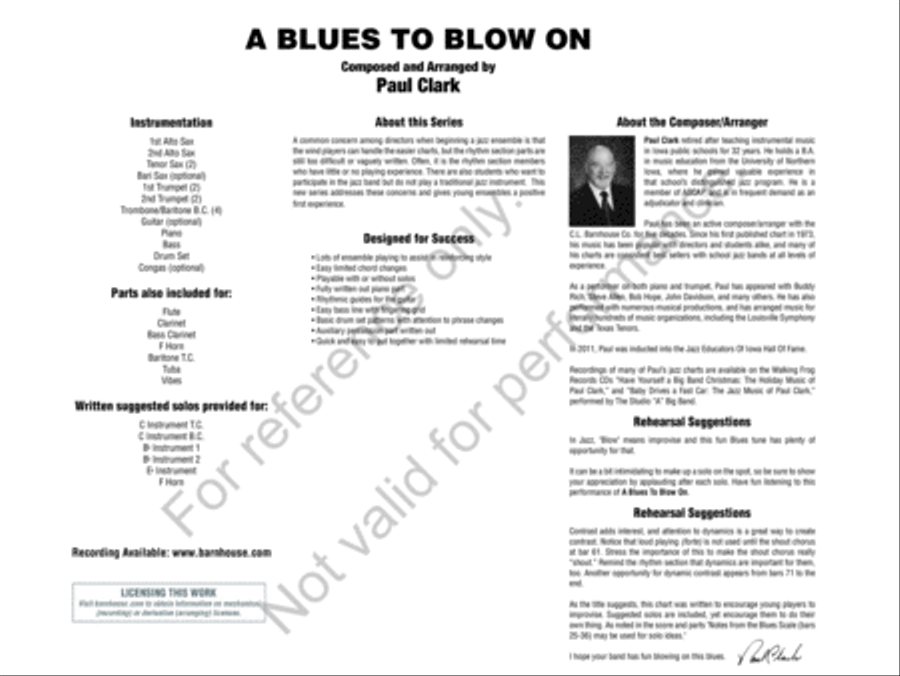 A Blues To Blow On Jazz Ensemble scores gallery preview page 3