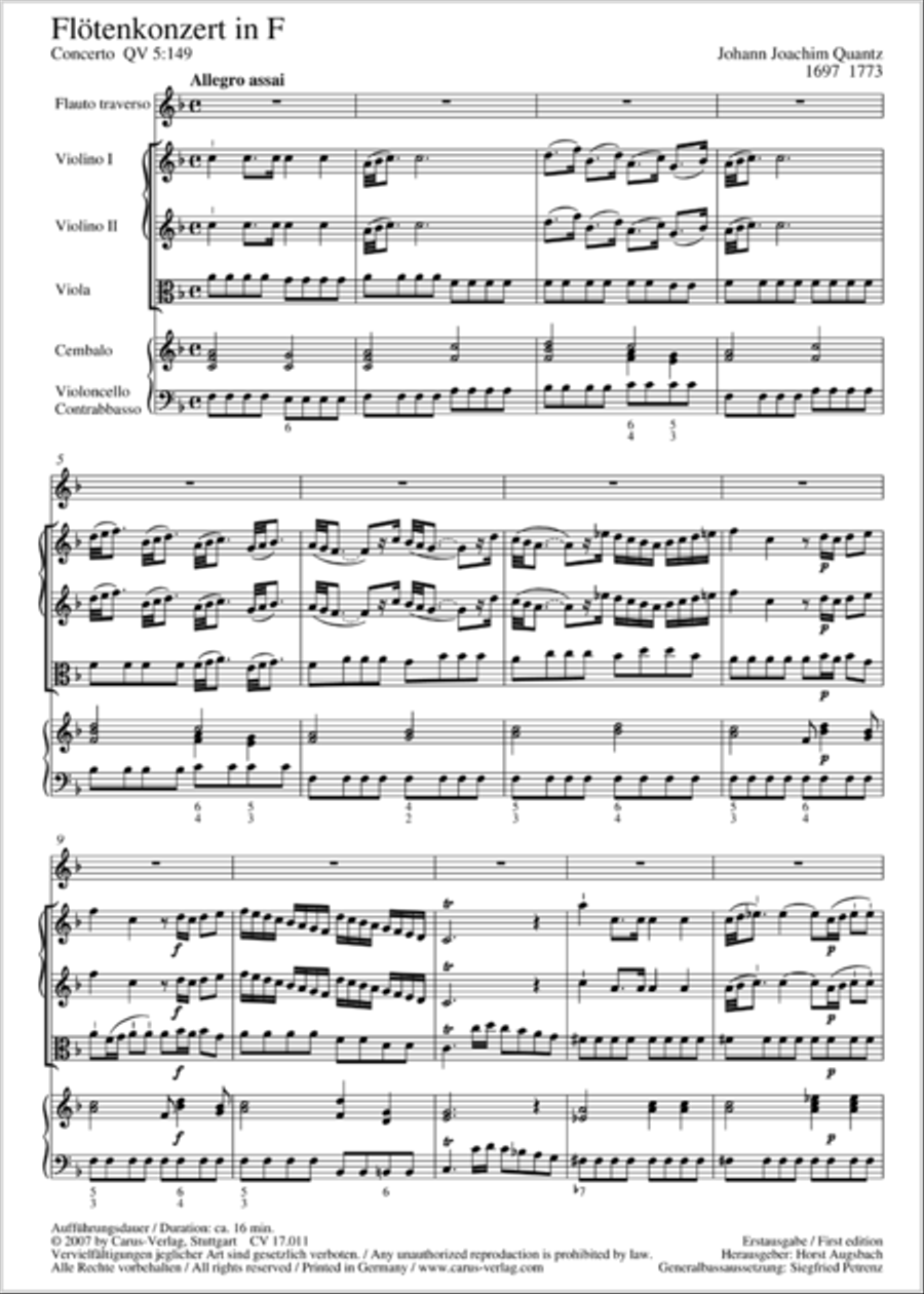 Flotenkonzert in F Flute Solo scores gallery preview page 2