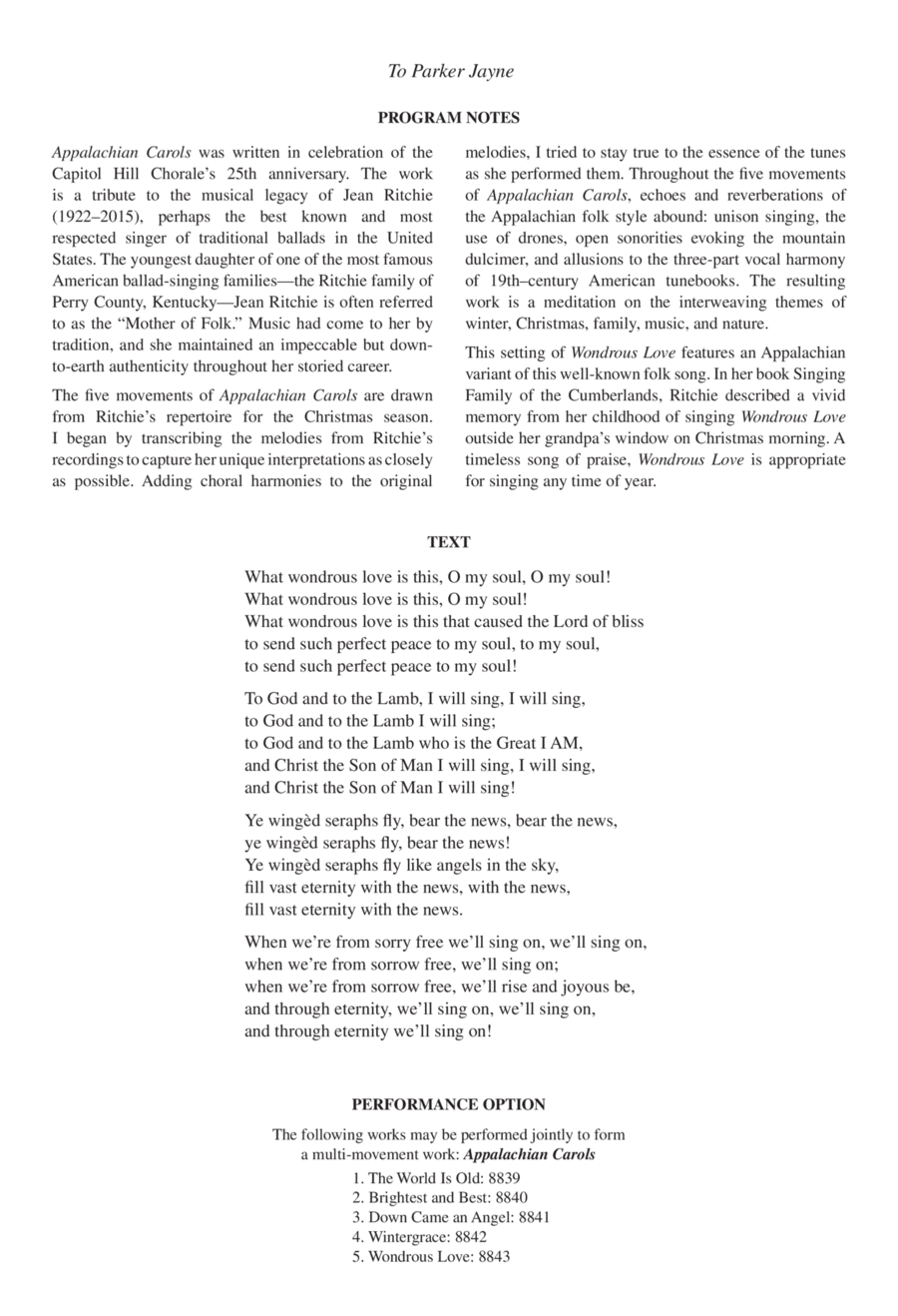 Wondrous Love Divisi scores gallery preview page 1