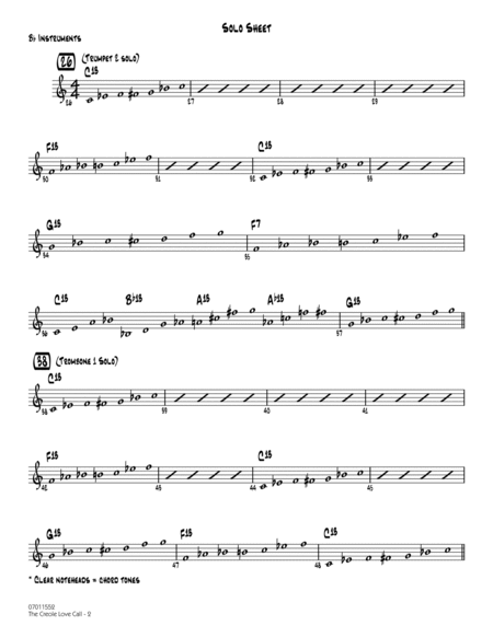 The Creole Love Call - Solo Sheet