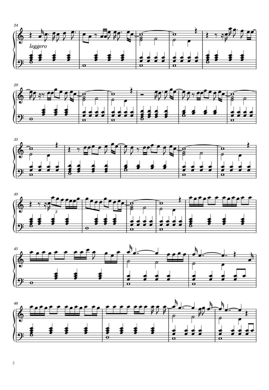 November Rain Easy Piano scores gallery preview page 2