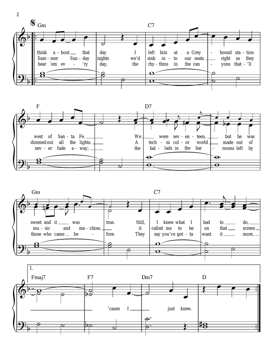 Another Day Of Sun (from La La Land) Easy Piano scores gallery preview page 2