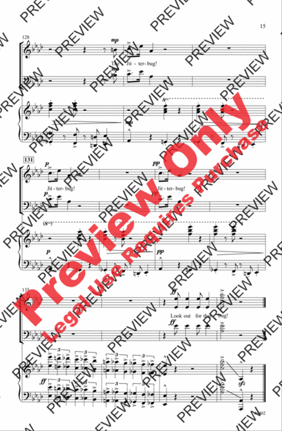 Jitterbug 3-Part scores gallery preview page 15
