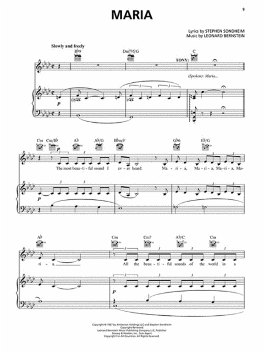 West Side Story Piano scores gallery preview page 3