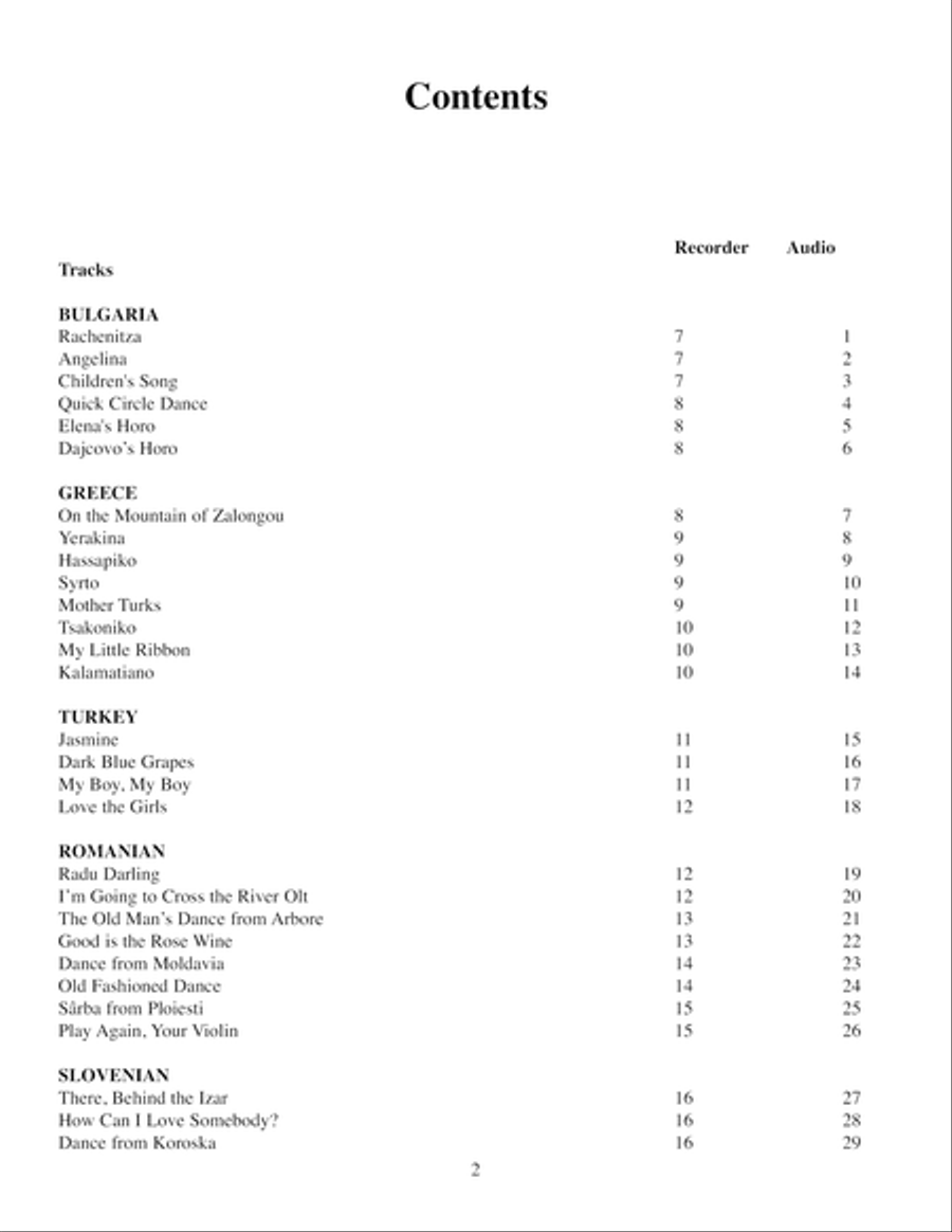 Recorder Solos On Balkan Folk Songs and Dances Recorder scores gallery preview page 3