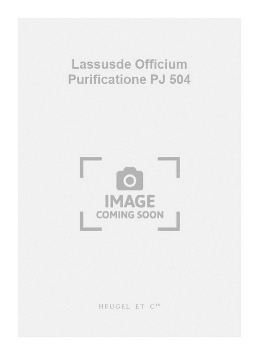 Lassusde Officium Purificatione PJ 504 4-Part scores gallery preview page 1