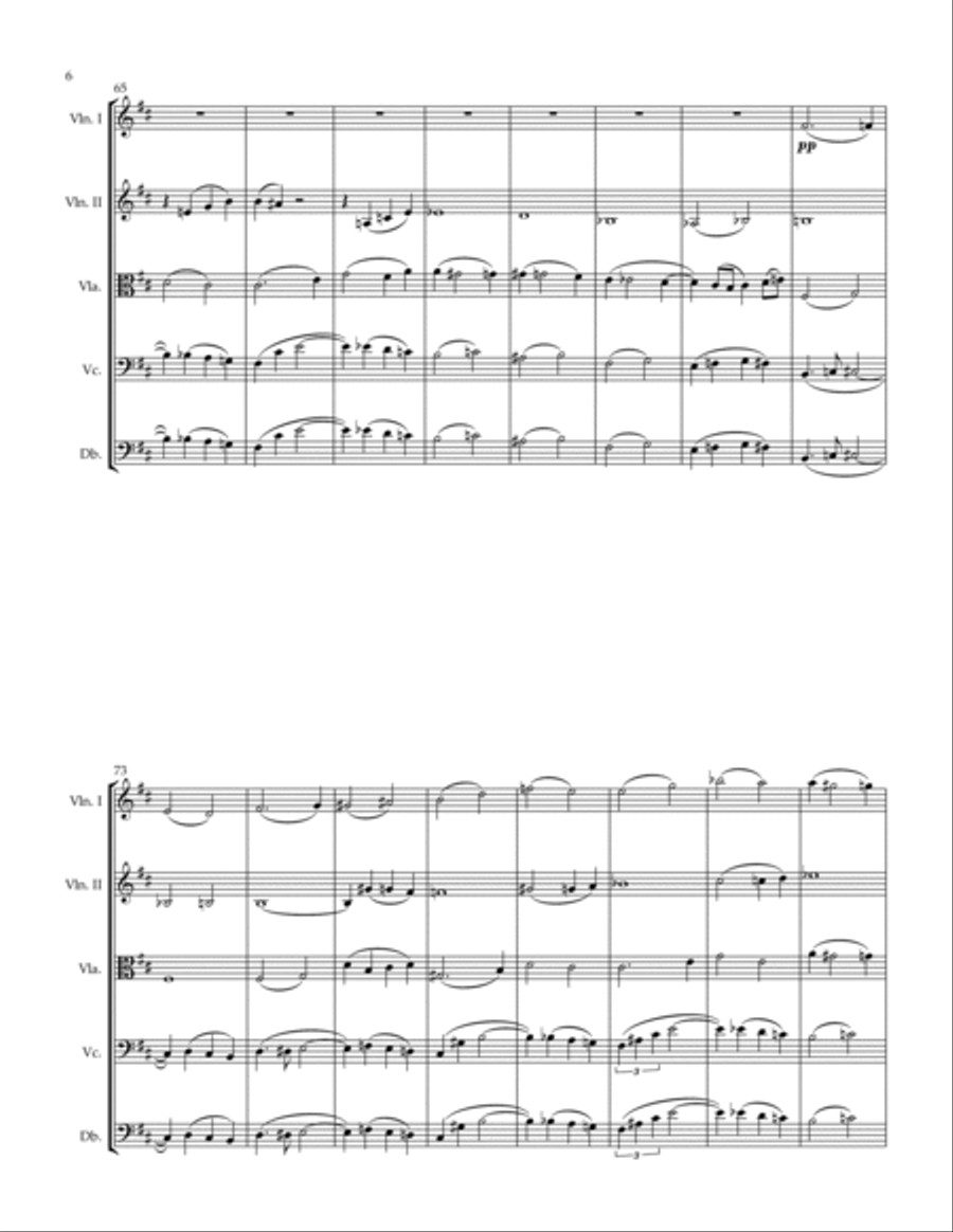 Symphony in D minor (Movement 3) String Orchestra scores gallery preview page 6
