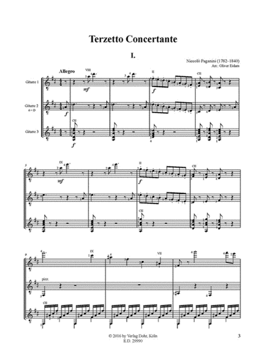 Terzetto Concertante D-Dur M.S. 114 (für Gitarren-Trio)
