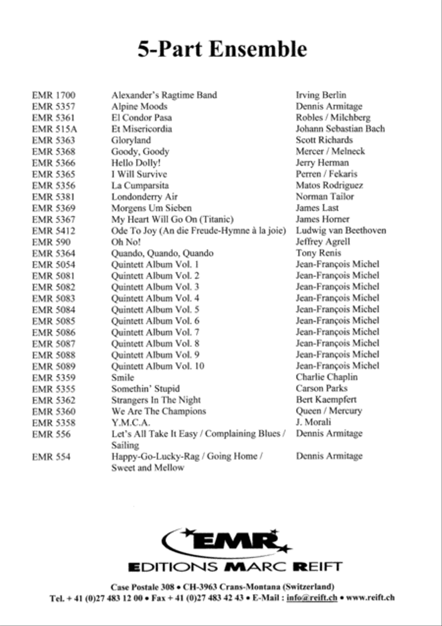 Ode To Joy Concert Band scores gallery preview page 5