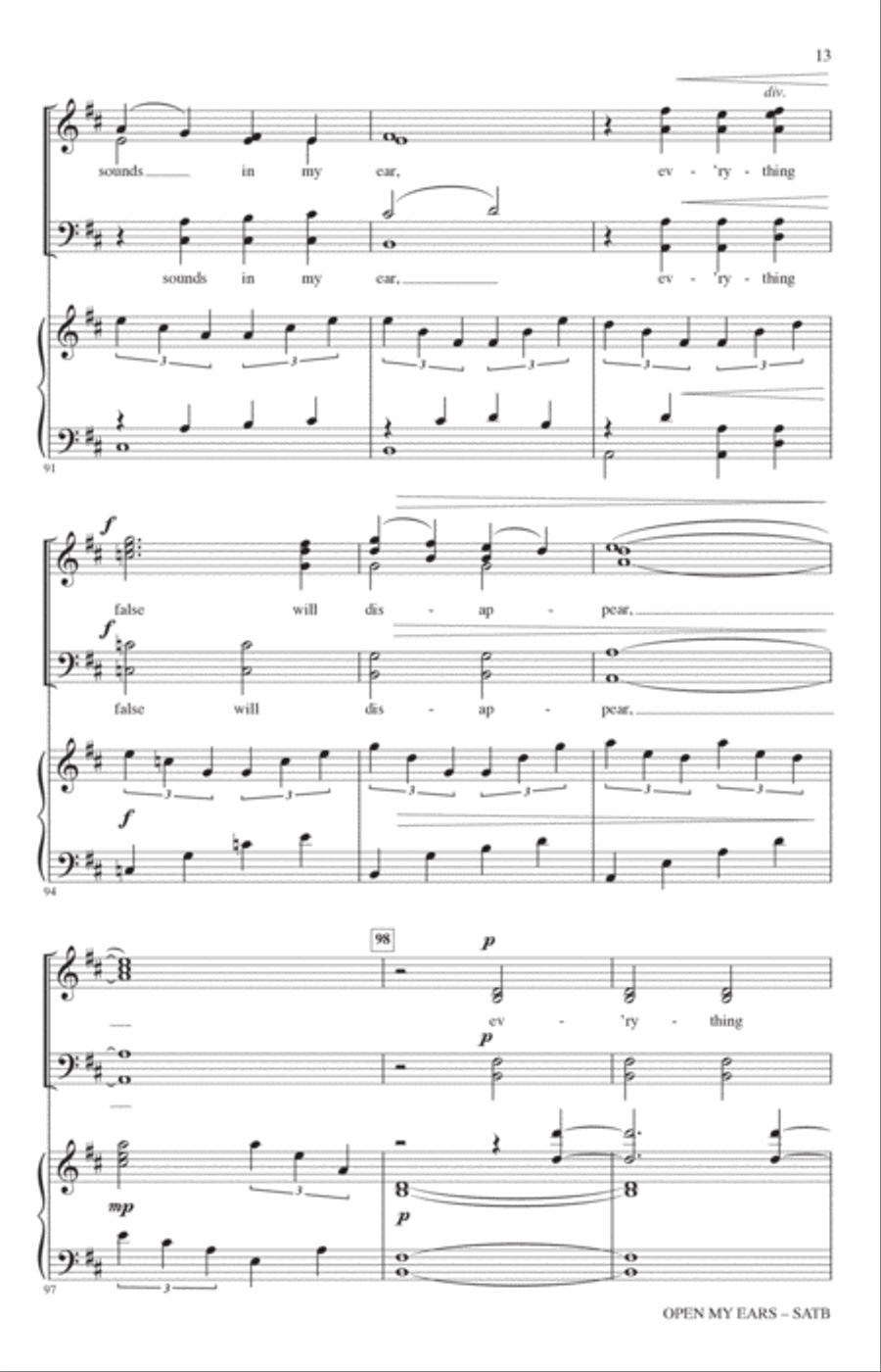 Open My Ears 4-Part scores gallery preview page 12