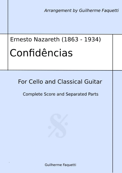 Ernesto Nazareth - Confidências. Arrangement for Cello and Classical Guitar image number null