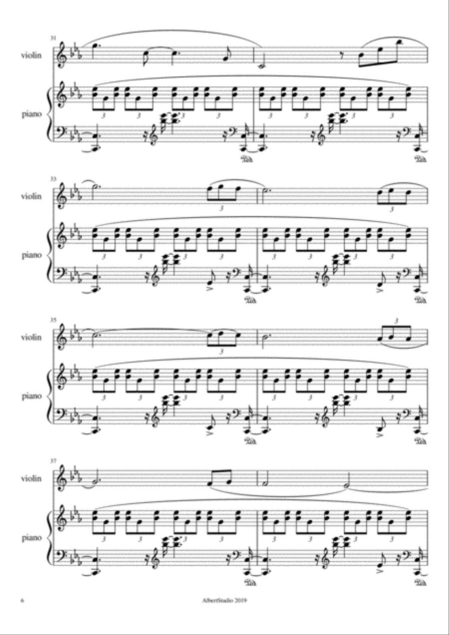 Roses Roses Violin Solo scores gallery preview page 6