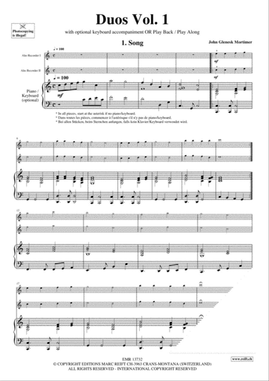 Duos Volume 1 Alto Recorder scores gallery preview page 4